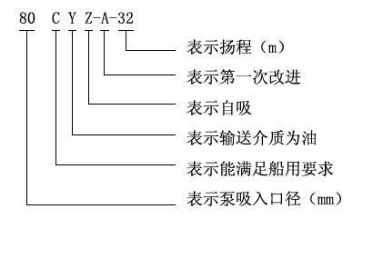 CYZ-A自吸油泵型号意义